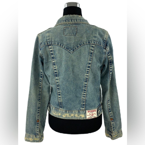 SOLD 😁 True Religion Distressed Denim Jacket - Picture 7 of 12